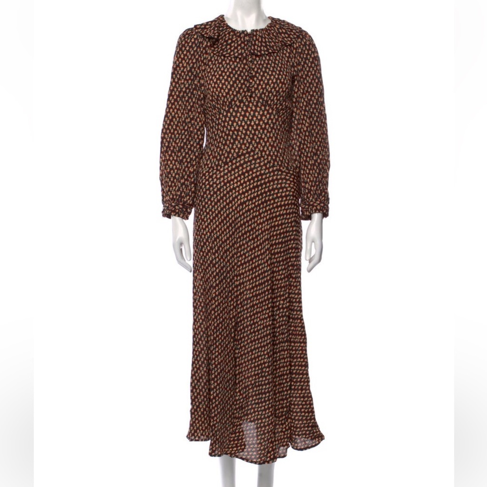 DÔEN audella dress in sable hyde park floral